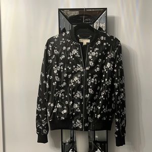 STUNNING Michael Kors leather bomber jacket